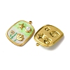 304 Stainless Steel Enamel Pendants STAS-L299-18G-02-2