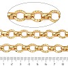 304 Stainless Steel Textured Ring Link Chains CHS-K023-11B-G-3
