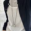 Alloy Pendant Black Waxed Cord Long Necklaces for Women FS-WG7FF48-04-2