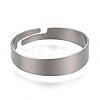 Tarnish Resistant Adjustable 201 Stainless Steel Plain Band Rings STAS-P249-26B-P-2