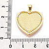 Brass Micro Pave Clear Cubic Zirconia Pendants KK-N268-25G-3