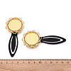 Alloy & Iron Bookmark Cabochon Settings PALLOY-N184-10G-3
