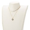 Mixed Natural Gemstone Heart Pendant Necklaces NJEW-JN03491-5