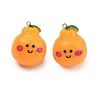 Opaque Resin Pendants RESI-A051-02B-P-1