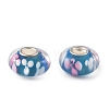 Lampwork & Brass Core European Beads LAMP-P019-01P-17-1
