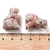 Natural & Synthetic Gemstone Carved Dog Figurines DJEW-L023-A-4