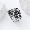 304 Stainless Steel Snake with Eagle Finger Rings for Men TH9949-2-1