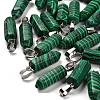 Synthetic Malachite Pendants G-Z067-07P-02-1