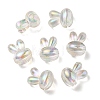 UV Plating Rainbow Iridescent Acrylic Beads PACR-E001-05I-1