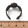 Spiral 304 Stainless Steel Cuff Ring Components STAS-P454-02A-B-3