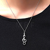 Musical Note Shape Stainless Steel Pendant Necklaces QK9956-1-5