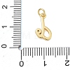 Brass Micro Pave Clear Cubic Zirconia Charms KK-D289-66G-D-3