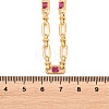 5MM Brass Pave Cubic Zirconia Oval Link Chain Necklaces NJEW-D324-01G-02-2