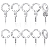 10Pcs 2 Styles 925 Sterling Silver Screw Eye Peg Bails STER-ME0001-55-1