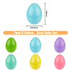 6Pcs 6 Colors Blank Wood Simulation Eggs DIY-FH0005-09-2