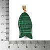 Synthetic Malachite & Synthetic Turquoise Carved Pendants G-Z084-01G-03-3