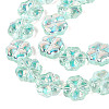Baking Paint Electroplate Transparent Glass Beads Strands EGLA-Q136-04A-08-3