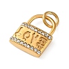 304 Stainless Steel Rhinestone Pendants RB-CBA324D-01G-03-2