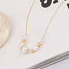 925 Sterling Silver & Baroque Natural Freshwater Keshi Pearl Round Graduated Beaded Necklaces FS-WG72E9B-02-1