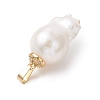 Natural Baroque Keshi Pearl Pendants PALLOY-JF05421-2