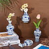 4Pcs 4 Styles Porcelain Artificial Flower Hanging Vase AJEW-OC0005-85B-4