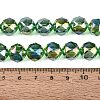 Electroplate Transparent Glass Beads Strands EGLA-ZX001-01A-02-4