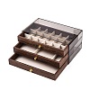 3-Tier PET Plastic Jewelry Storage Drawer Boxes CON-N016-06-2