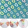 CHGCRAFT 1000Pcs 10 Style Opaque Acrylic Linking Rings FIND-CA0004-84-5