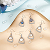 DIY Blank Dome & Teardrop 304 Stainless Steel Dangle Earring Making Kit EJEW-UN00003-2