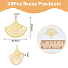 20Pcs Brass Pendants KK-DC0002-24-2