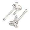 304 Stainless Steel Heart Stud Earrings for Women EJEW-U022-02P-2