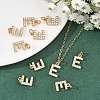 SHEGRACE Brass Micro Pave Clear Cubic Zirconia Pendants XGRQ29248-394G-E-5