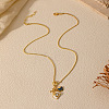 Brass Crystal Rhinestone Enamel Earth Airplane Camera Pendant Necklaces for Women WGA9EC1-01-4