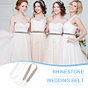 Rhinstone Flower Bridal Belt for Wedding Dress AJEW-WH0515-23B-7