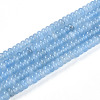 Dyed Natural White Jade Beads Strands X-G-T139-57A-05-4
