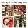 Beadthoven 100Pcs 5 Style Christmas Themed Dyed Natural Wooden Beads WOOD-BT0001-07-7
