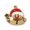 Christmas Theme Ion Plating(IP) 304 Stainless Steel Enamel Pendants STAS-Z083-07G-06-1