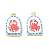 Printed Brass Pendants KK-CBAF9BC-07G-2
