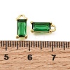 Brass Glass Pendants KK-Z156-02G-02-3