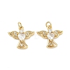 Brass Micro Pave Cubic Zirconia Pendants KK-A291-03G-06-1