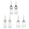Glass Teardrop Tassel Chandelier Earrings EJEW-JE07177-2