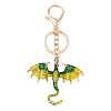 Dragon Alloy Rhinestone Pendant Keychains KEYC-G065-01B-1