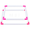 2Pcs 2 Styles Rectangle Plastic Embroidery Hoops TOOL-HS0001-01B-1
