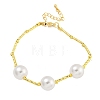 Rack Plating Brass Round Beaded Bracelets for Women BJEW-B106-24G-1