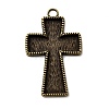 Tibetan Style Pendant Cabochon Enamel Settings LS-TIBEP-4479-AB-LF-1