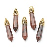 Bullet Natural Mahogany Obsidian Pointed Pendants G-E332-C37-G-2