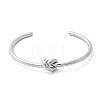 304 Stainless Steel Cuff Bangles for Women BJEW-C088-04P-4