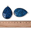 Dyed Natural Sesame Jasper/Kiwi Jasper Big Pendants G-Q606-05A-01-3