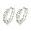 Brass Micro Pave Clear Cubic Zirconia Hoop Earrings for Women EJEW-S228-09P-1