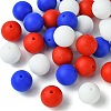 30Pcs 3 Colors Silicone Beads Round Rubber Bead 15MM Loose Spacer Beads for DIY Supplies Jewelry Keychain Making SIL-FS0001-01B-3